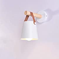 Los mejores  - Goeco Lámpara de pared pantallas lamparas- Lámpara de pared decorativa madera- Lámpara de pared nórdica E27- Usado para…